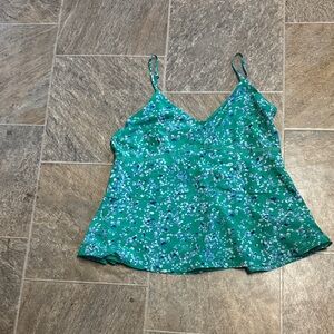 Banana Republic Green Floral Camisole